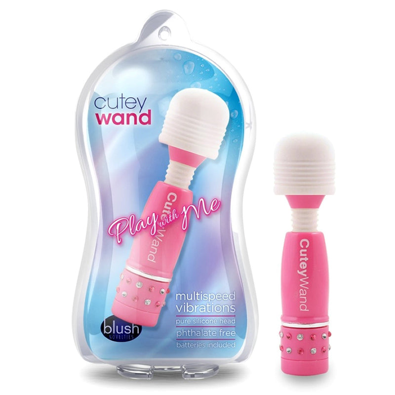 Blush Play with Me Cutey Wand Mini Vibrator Pink