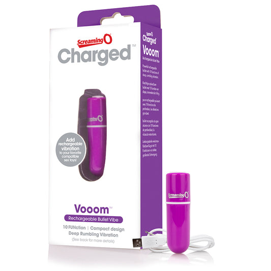 Screaming O Charged Vooom Rechargeable Bullet Vibe - Purple