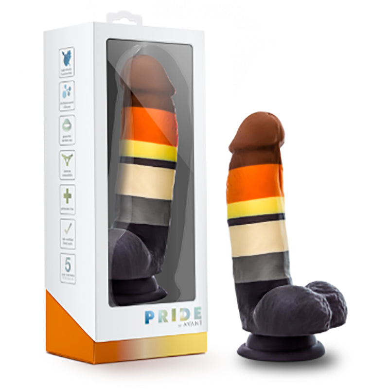 Blush Avant Pride P9 Bear 7 in. Silicone Dildo with Balls & Suction Cup