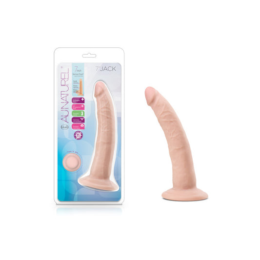 Blush Au Naturel Jack 7.5 in. Posable Dual Density Dildo with Suction Cup Beige