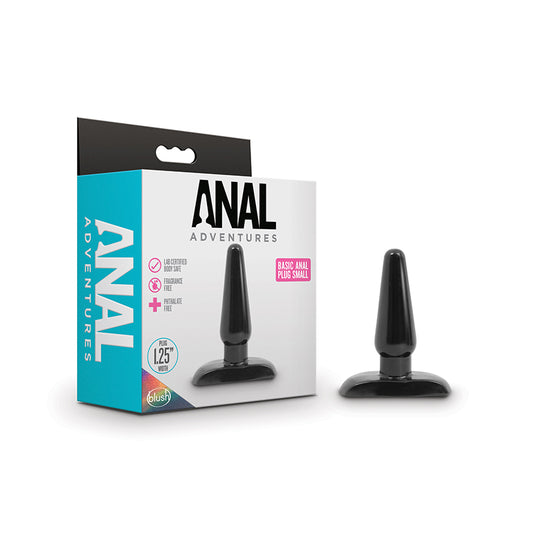 Blush Anal Adventures Basic Anal Plug Small Black