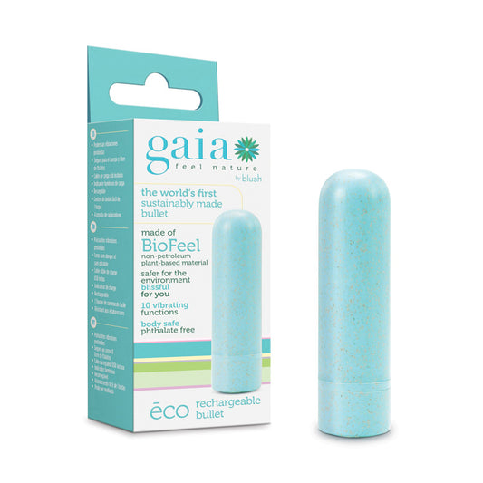 Blush Gaia Eco Rechargeable Bullet Vibrator Aqua
