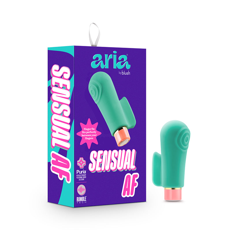 Aria Sensual AF Rechargeable Silicone Mini Vibrator Teal